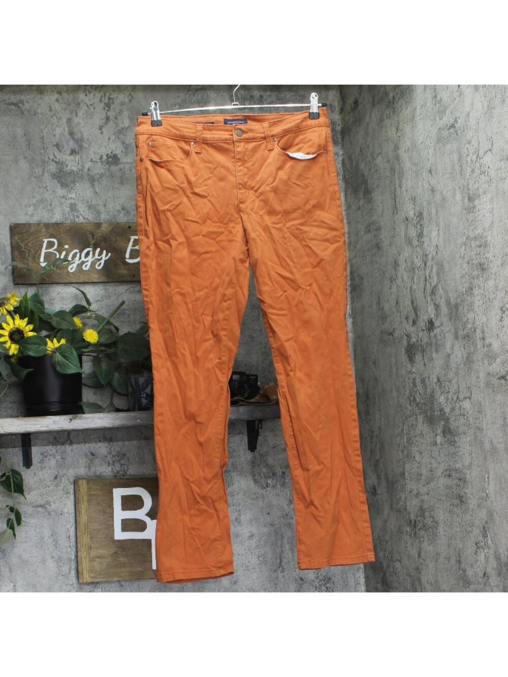 Charter Club Womens Lexington Straight Leg Pants Burnt Orange 10